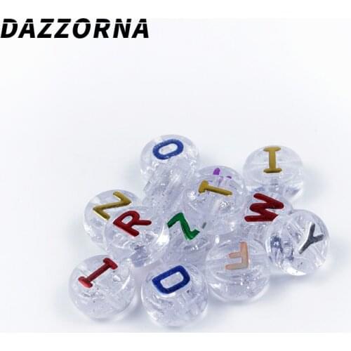 5*9mm 50/100/150/200Pcs/Lot Colorful Acrylic Letter Beads For Jewelry Diy Bracelet Necklace Round Flat Loose Beads Accesories