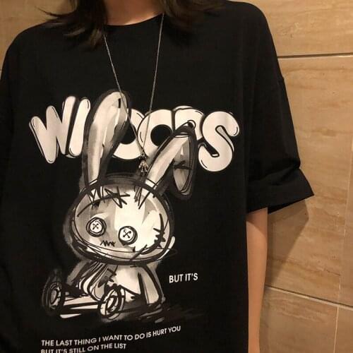 Crop tops y2k women T-shirt Tops Summer gothic casual oversized Women T-shirts hip hop Streetwear Harajuku short sleeve tshirt