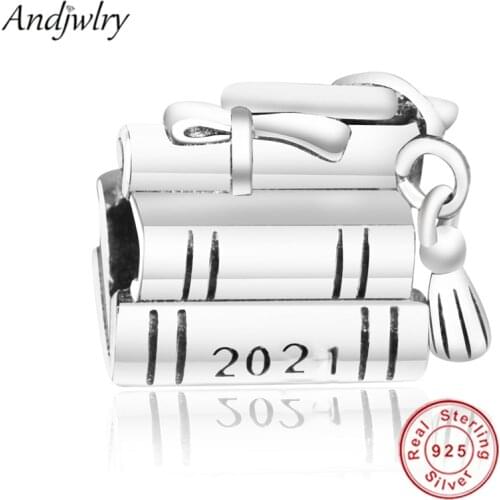 Fit Pandora Charms Bracelet Orignal 925 Sterling Silver 2021 2020 2019 Graduation Charm Dangle Pendant Beads Jewelry Berloque