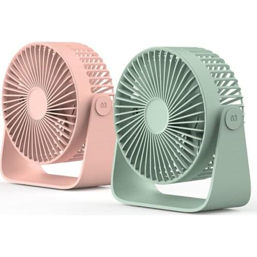 Mini Fan Portable USB Fan Double Leaf Desktop Fan Ultra Quiet Smart Touch Summer Cooler 360 degrees For Home