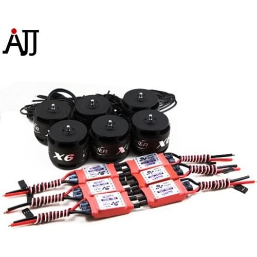 RCTimer 12N14P X6 4715 400KV Multi-Rotor Brushless Motor and HV40A 40A ESC 6 Packs Combo Set X6-C6