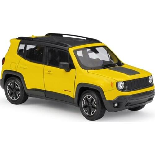 High Simulation Welly Diecast 1:24 Metal Renegade Trailhawk SUV Car Alloy Vehicle Model Toy Car For Boys Gift Collection
