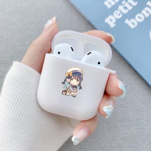 Lovely Girls Lines Soft Silicone Case For Airpods 1/2 Lanyard Wireless Bluetooth Air Pods 2 Headset Earphone Cover Air Pod 2 1