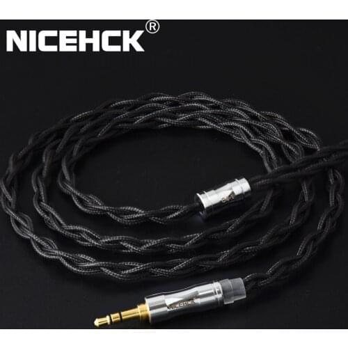 NICEHCK C4-1 Silver Plated Cable Single Crystal Copper 3.5/2.5/4.4mm Plug MMCX/2Pin/QDC/NX7 Pin For NX7/F3 Moondrop QDC TANCHJIM