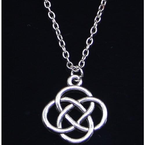 New Fashion Necklace 22x20mm chinese knot Pendants Short Long Women Men Colar Gift Jewelry Choker