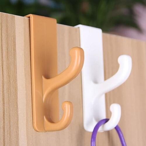 Plastic Hooks Space-saving Portable ABS Plastic Door Clothes Hooks for Room Door Towel Hook For Bathroom Coat Hanger