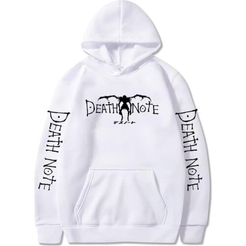 Japanese Anime Hip Hop Pullover Manga Death Note Printed Hoody 2021 Hot Women Men Casual Hoody Female Harajuku Funny Sweatshirts