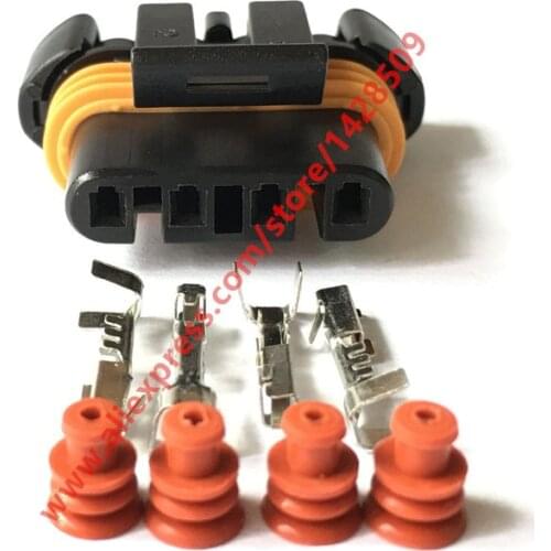 5 Sets 12186568 GM LS Series Alternator Connector 4 Pin Female Delphi Car Auto Connector For Hummer H2 6.2L Oxygen Sensor O2