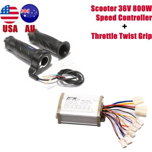 36V 800W Brush Motor Speed Controller Twist Throttle Grip Handlebar For Electric E-bike Scooter RAZOR ATV