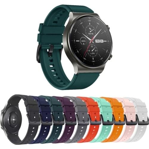 22mm Silicone Band For Samsung Galaxy Watch 46mm/Gear S3 Frontier/Huawei Watch GT 2 Pro/Huami Amazfit GTR 47mm GTR2 Correa strap