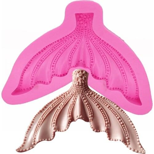 Fishtail Liquid silicone mold DIY Fondant mold The tail of the fish cake decorating tools T1229