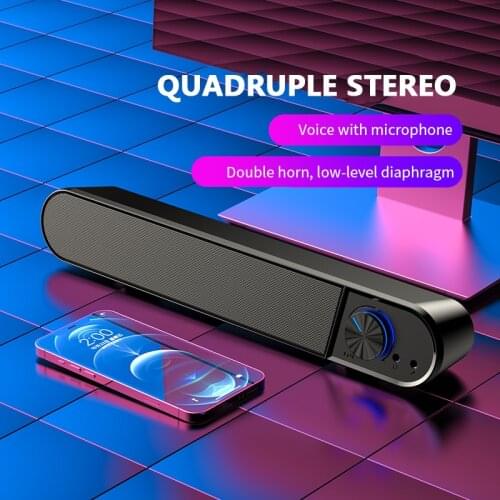 Soundbar TV Home Theater System Wired Speakers Bluetooth 5.0 Speakers Hi-Fi Stereo Sound Subwoofer Speakers For Home Television