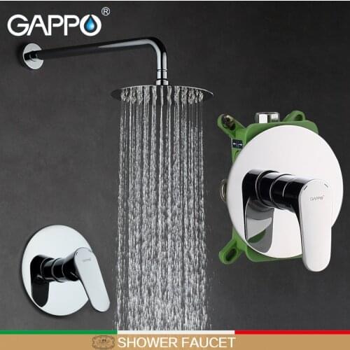 GAPPO Shower Faucets hand shower waterfall mixer tap rainfall faucets bath shower head in-wall bath faucet mixer G7101