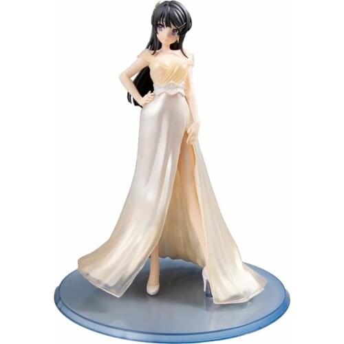 Anime Rascal Does Not Dream Of Bunny Girl Sakurajima Mai wedding dress Ver. PVC Action Figures Collectible Model Doll Toys