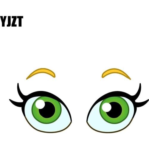 YJZT 16CM*7.2CM Creative Funny Lovely Eye creative Car Sticker Decal PVC 12-0732