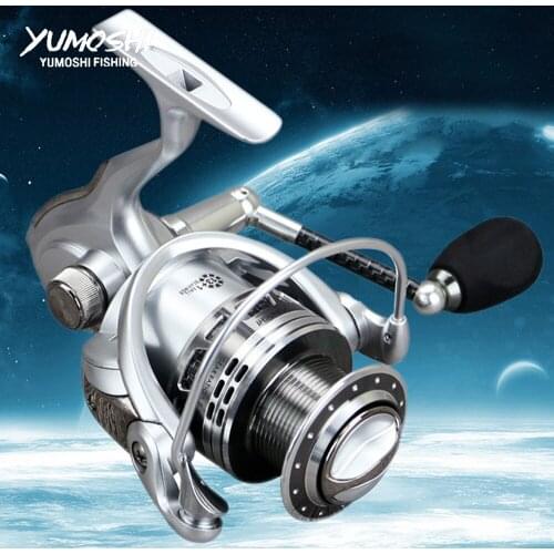YUMOSHI LH 2000-5000 Full Metal Fishing Spinning Reel Pesca Carretilha Reels Carretes De Pescar Molinete Moulinet Casting Peche