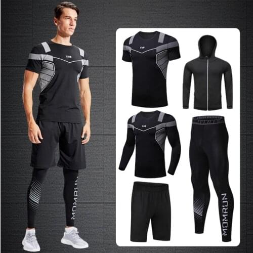 Winter Warm Compression Running Set Mens Sports Basketball Tights Suit Outdoor Jogging Tracksuit Gym Fitness Clothes Sportswear