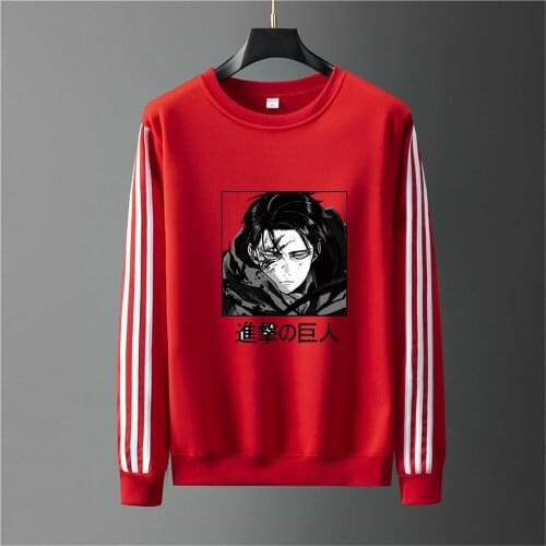 Anime Attack on Titan Shingeki No Kyojin Mikasa Ackerma Levi Ackerman Cosplay Costume Printed Cotton Unisex Sweatshirts Top Coat