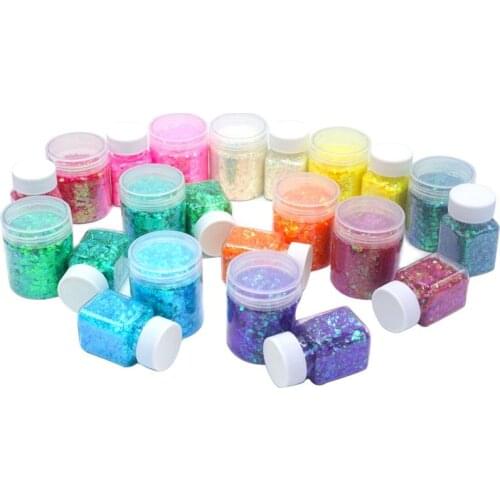 130ml/box Nail Sparkly Holographic Glitter Mixed Sequins Symphony Hexagon UV Polish Nail Sequins For Manicure Loose Glitter