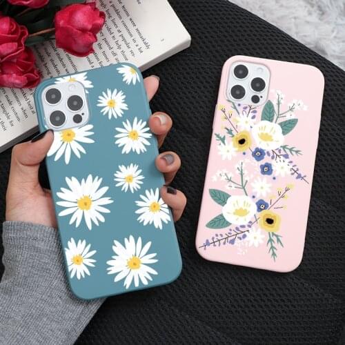 TPU Case For Huawei P Smart Y6 Y7 Y9 2019 S Z 2020 P30 P20 P10 Mate 10 20 30 P40 Lite E Pro Plus Flower Daisy Phone Cases Fundas