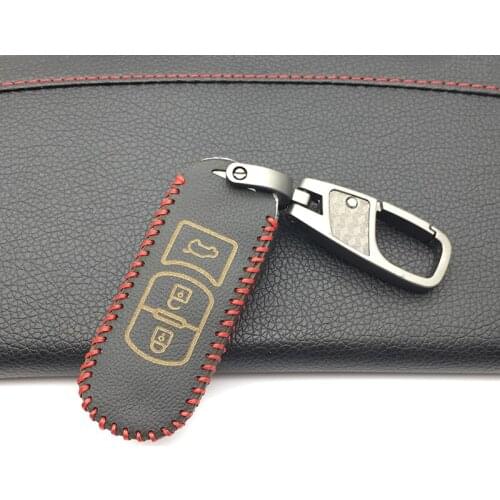 For Mazda 2 3 5 6 8 Atenza CX5 CX-7 CX-9 MX-5 RX Fashion Style Soft Leather Car Key Cover Case Smart 3 Buttons Key Case Shell