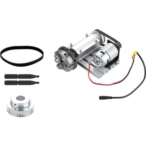 DIY Micro Woodworking Lathe Bead Machine Spindle Assembly Through Hole 10MM With Powerful 997 Speed Control Motor 50/63MM Chuck