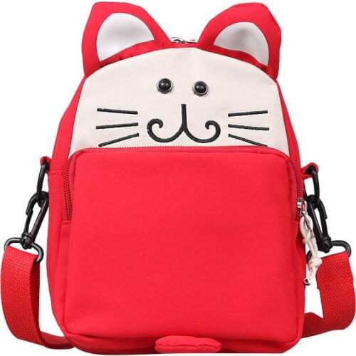 New Canvas Children Kindergarten Crossbody Bags Kids Shoulder Bags Cartoon Print Toddler Messenger Bags for Boys Girl Coin Purse