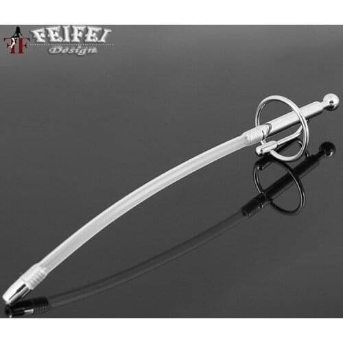 Urethral Sound Toys Penis/Catheter Plug Removable Dual Function Stainless Steel Snap Ring Male Sound Dilator Sex Toys
