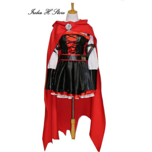Anime Cosplay Ruby Rose cosplay costume Red Adult version Cosplay Costume dress