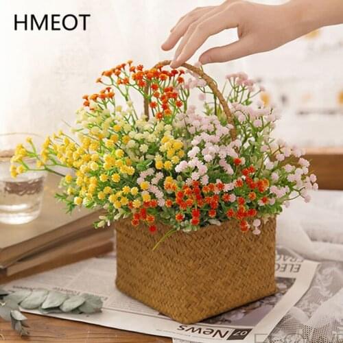 INS Baby Breath Gypsophila Bouquet Fake Artificial Flower Green Plants Wedding Bride Holding Flower Home Decoration Photo Props