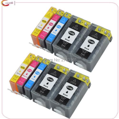 10PCS Compatible ink cartridge for HP 934XL and HP 935XL for hp Officejet pro 6230 6830 6835 6812 6815 6820 printer ink