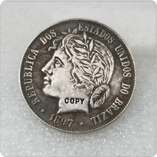1897 Brazil 2000 Reis COIN COPY