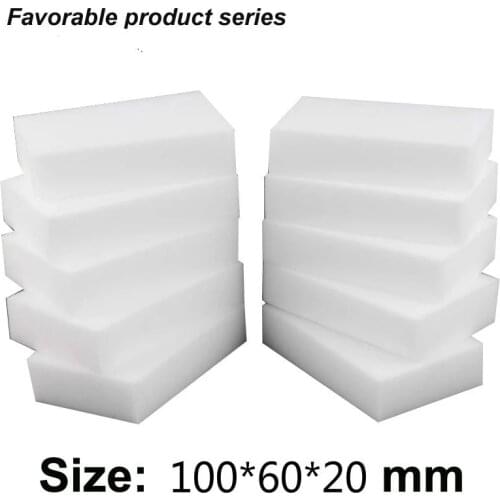 50pcs 10*6*2CM White Kitchen Sponge High Density Dish Washing Melamine Magic Cleaning Dishes Clean Melamine Sponge Eraser Pad