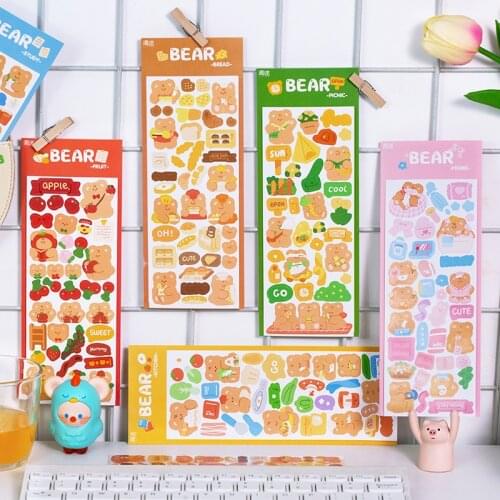 Lovely Bear Daily Life Series Decorative washi Stickers Scrapbooking diy Label Diary Stationery Album Journal Planner Stickers
