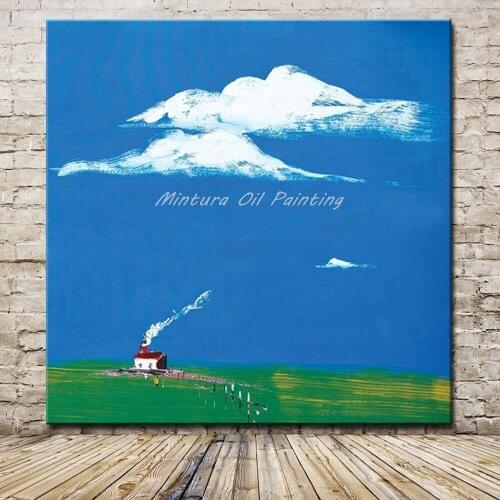 Mintura Hand Painted Landscape Oil Paintings On Canvas Modern Abstract Posters Wall Art Pictures For Living Room Home Decoration