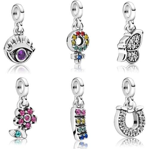 Trendy pendant charms fit original pandora bracelet diy bangle bead jewelry fashion charms for women girl