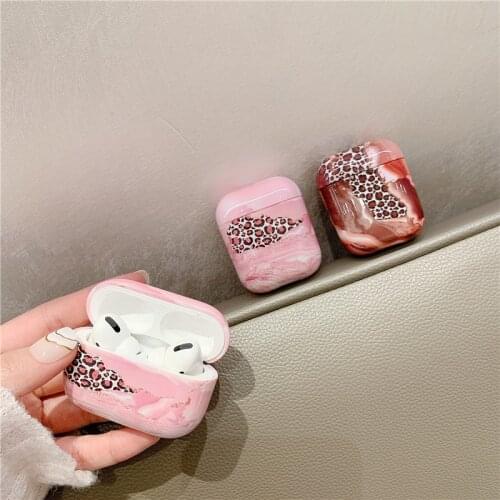 Marble Earphone Case for AirPods 1 2 Cases Flower Rose Case PC Cover For Airpods Pro Wireless Charging Box Cover Protective Case