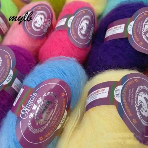 Mylb 10pcs=250g Angola Mohair Yarn for hand knitting wool crochet yarn to knit Angola mink wool yarns mohair wool for knitting