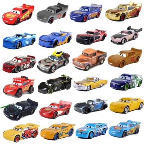 Original Disney Pixar 2 3 Metal Alloy Car Lightning McQueen Matt Jackson Storm Ramirez Mike Queen Pixar Car Toy