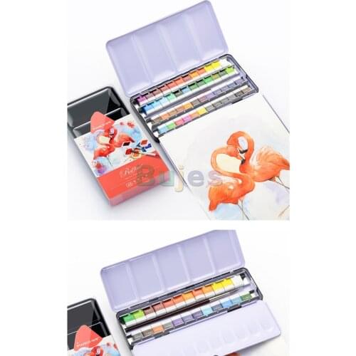 Original marco Raffine 24 48 color Solid Watercolor Paint artist Grade Concentration Gouache Pigment Drawing Painting Supplies