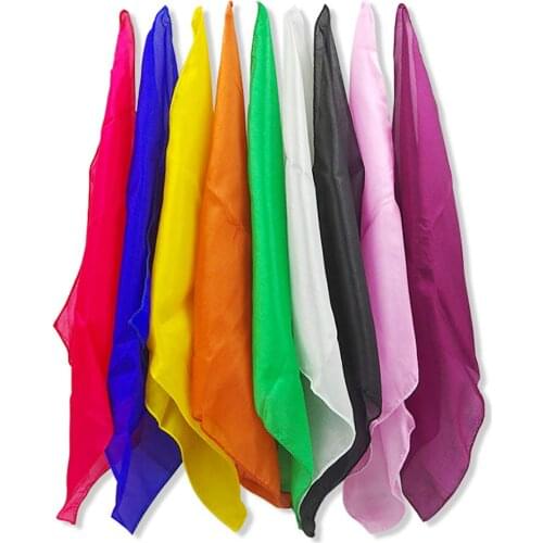 5PCS 15/30/45/60cm Magic Silk Handkerchief Magician Juggling Scarf Color Change Scarves Magic Tricks Stage Illusions Magic Prop