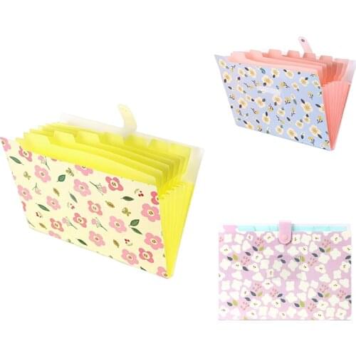 Expanding File Folder Floral A4 and Letter Size Archival File Holder Organizer 8 Pockets