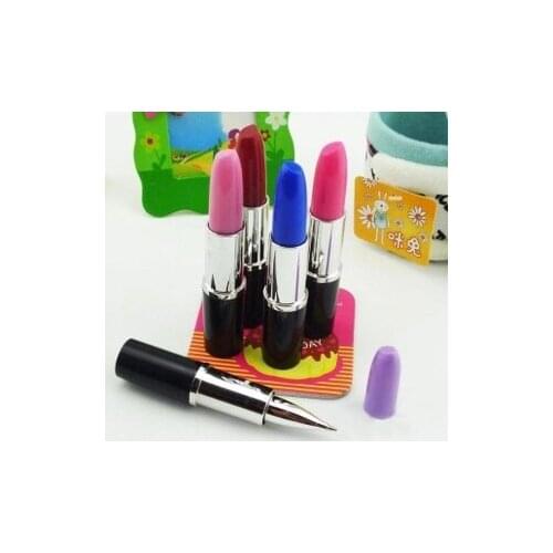 Realistic lipstick ball-point pen Korea creative stationery wholesale primary prizes cute new special gift pen ballpoint pens