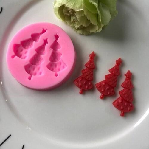 Cake Silicone Mold Christmas Tree Leaf Shape Chocolate Biscuits Mould DIY Kitchen Baking Cake Decoration Tool Soap Mold