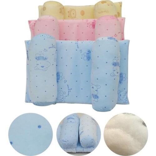 Cute Anti-heading Pillow Infant Baby Soft Pillow Prevent Flat Head Anti Roll Cushion Sleeping Support Baby Cotton Pillows