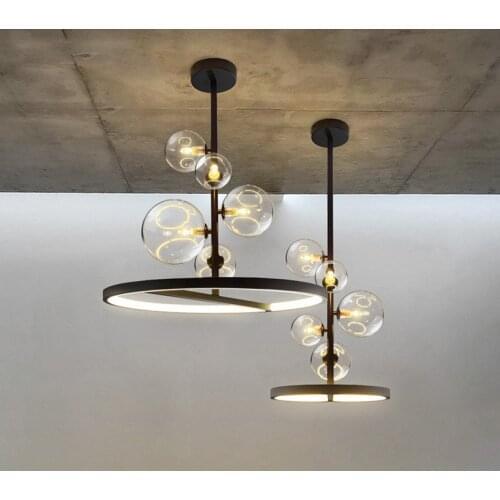 Nordic Pendant Light Led 28. Circle Ceiling Hanging Pendant Lamps Black Loft Living Dining Room Kitchen Lighting Fixture