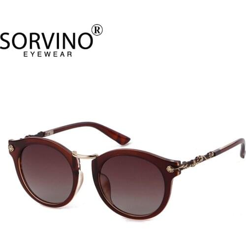 SORVINO Fashion SunGlasses Polarized Coating Mirror Driving Glasses Round Male Eyewear For Men/Women Okulary Lentes De Sol Mujer