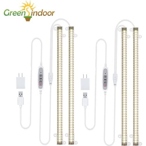 LED Grow Light Strips 20W Full Spectrum Timer 3200K Phyto Lamp White Light For Indoor Plants Shelf Orchids Cultivation Phytolamp