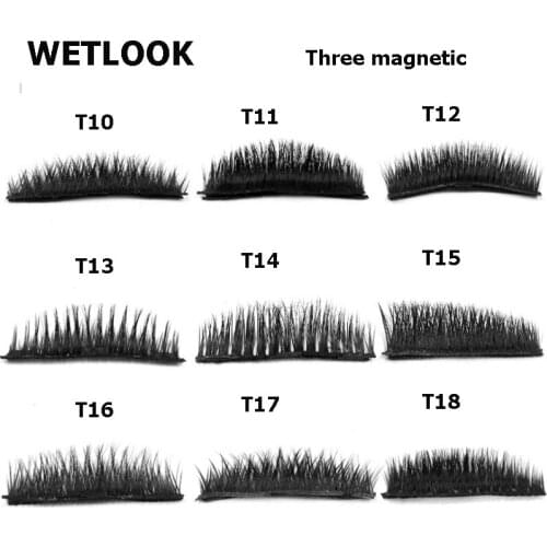 Three Magnetic 3D False fake Mink Eyelashes reusable Fashion magnet lashes eye lashes Extension Ultra-Thinner Makeup Tools C192