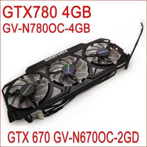 PLD08010S12HH Fan For Gigabyte GeForce GTX670 GV-N670OC-2GD / GTX780 4GB GV-N780OC-4GB Graphics Video Card Cooler Fan